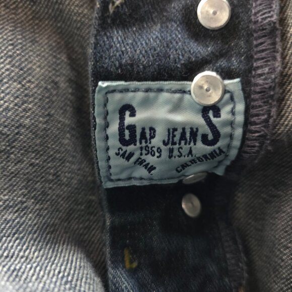 Gap 1969 Jeans Mens 40x30 Blue Straight Fit Classic Denim Button Fly Y2k 00s - Picture 11 of 12